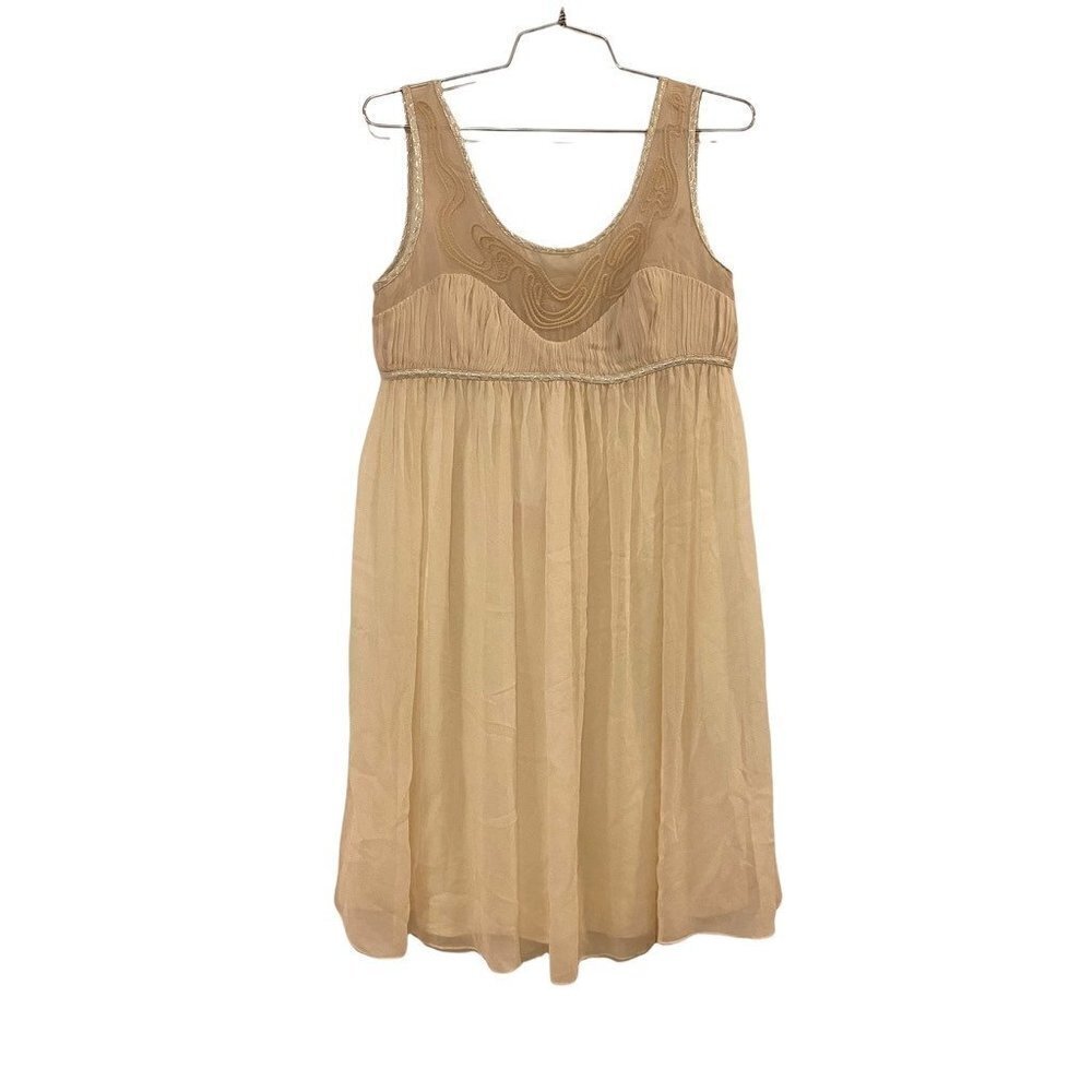 NEW Cynthia Steffe Women's Sheath Dress Ivory Lined Sleeveless Lace Medium